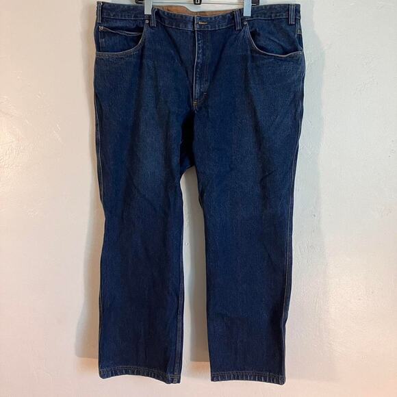 Duluth Trading Co Dark Wash Denim Workwear‎ Jeans (missing button) - Picture 1 of 5